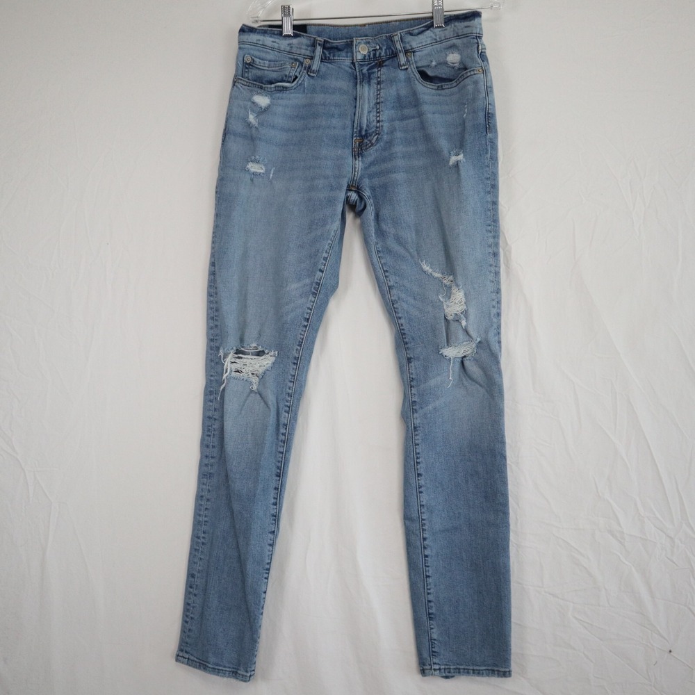 Abercrombie & Fitch Jeans Mens 32x34 Athletic Skinny‎ Stretch Distressed Denim